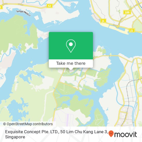 Exquisite Concept Pte. LTD., 50 Lim Chu Kang Lane 3 map