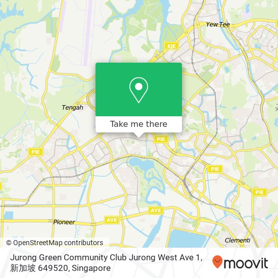 Jurong Green Community Club Jurong West Ave 1, 新加坡 649520 map
