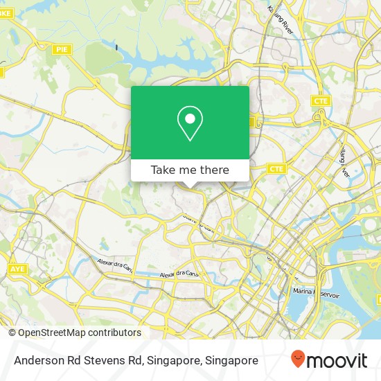 Anderson Rd Stevens Rd, Singapore map