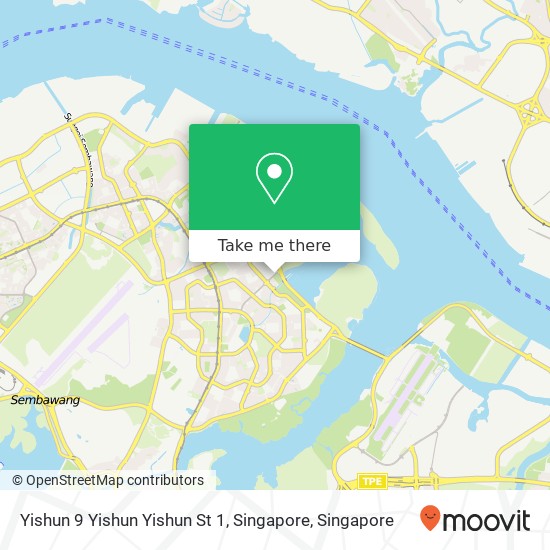 Yishun 9 Yishun Yishun St 1, Singapore map