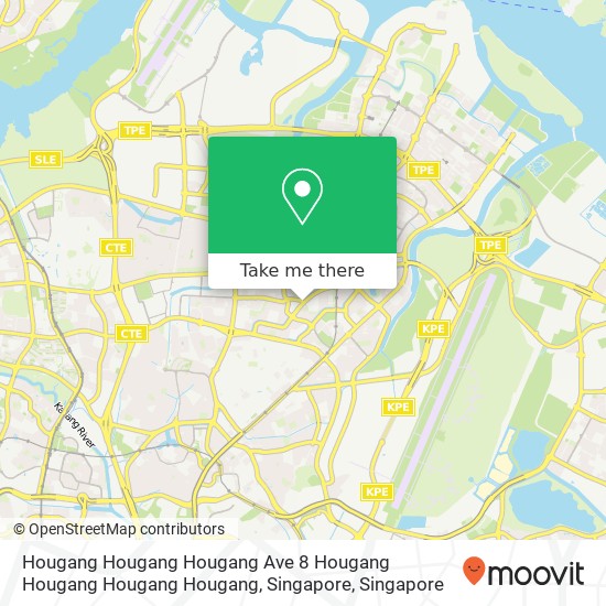 Hougang Hougang Hougang Ave 8 Hougang Hougang Hougang Hougang, Singapore map