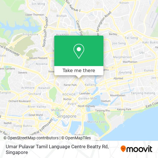 Umar Pulavar Tamil Language Centre Beatty Rd map