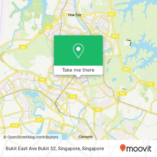 Bukit East Ave Bukit 52, Singapore map