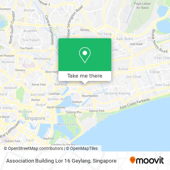 Association Building Lor 16 Geylang map