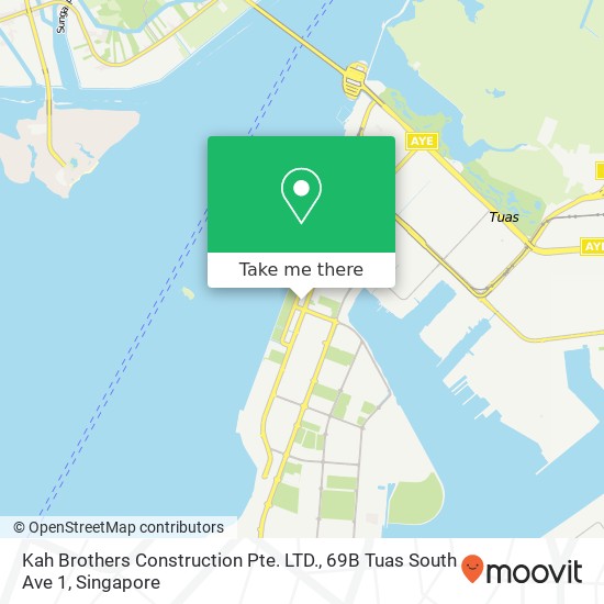 Kah Brothers Construction Pte. LTD., 69B Tuas South Ave 1 map