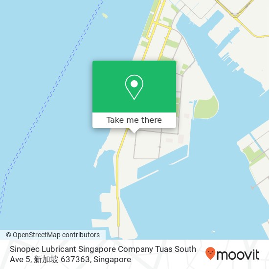 Sinopec Lubricant Singapore Company Tuas South Ave 5, 新加坡 637363地图