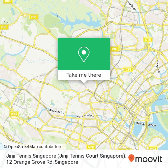 Jinji Tennis Singapore (Jinji Tennis Court Singapore), 12 Orange Grove Rd map