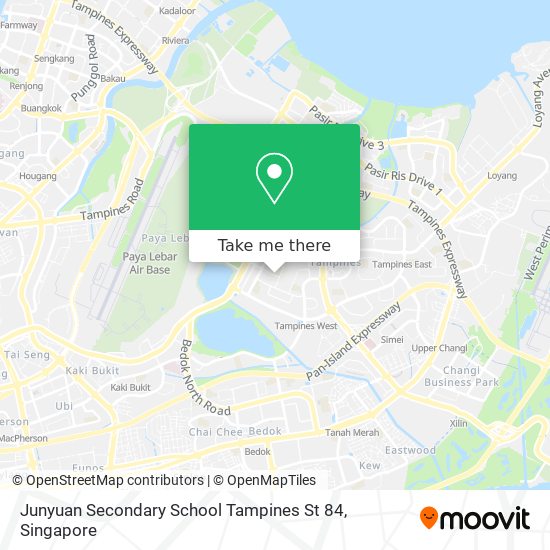 Junyuan Secondary School Tampines St 84地图