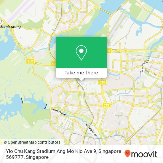 Yio Chu Kang Stadium Ang Mo Kio Ave 9, Singapore 569777地图