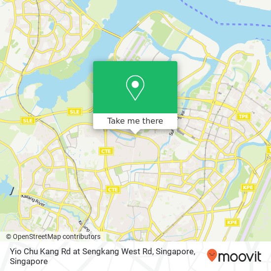 Yio Chu Kang Rd at Sengkang West Rd, Singapore map