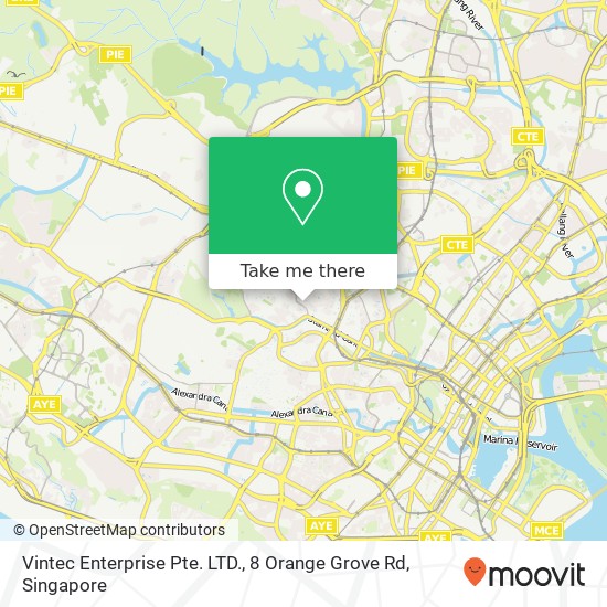 Vintec Enterprise Pte. LTD., 8 Orange Grove Rd地图