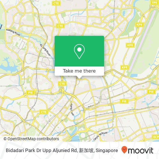 Bidadari Park Dr Upp Aljunied Rd, 新加坡地图