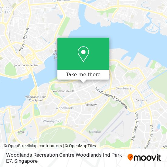 Woodlands Recreation Centre Woodlands Ind Park E7 map