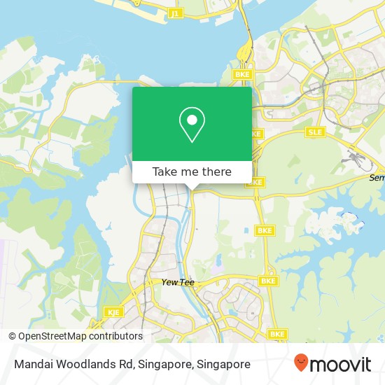 Mandai Woodlands Rd, Singapore map