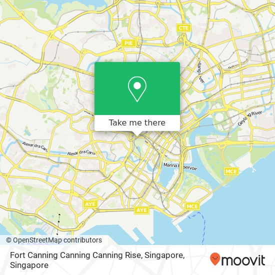 Fort Canning Canning Canning Rise, Singapore map