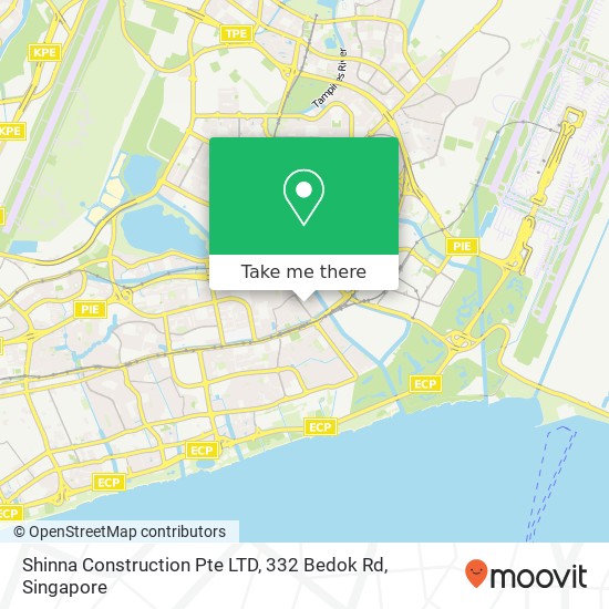 Shinna Construction Pte LTD, 332 Bedok Rd地图