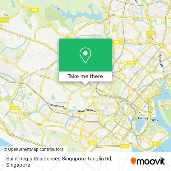 Saint Regis Residences Singapore Tanglin Rd map