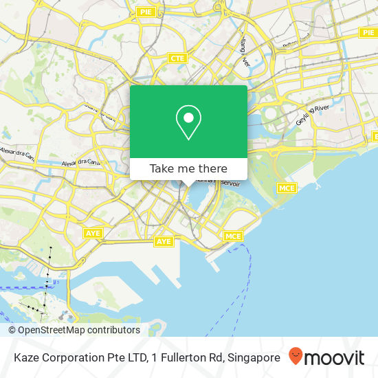 Kaze Corporation Pte LTD, 1 Fullerton Rd地图