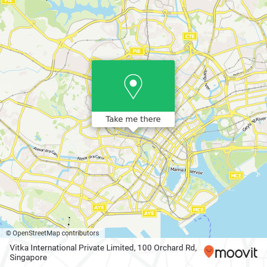 Vitka International Private Limited, 100 Orchard Rd地图