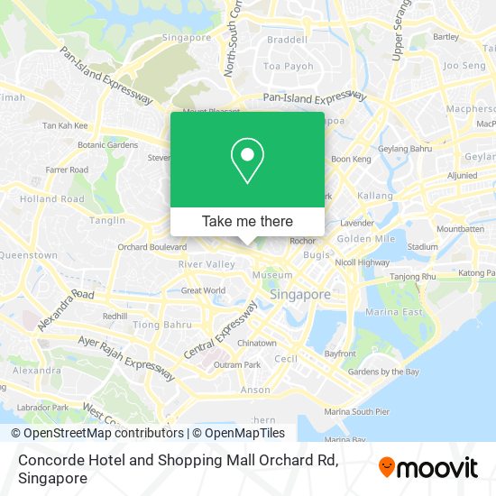 Concorde Hotel and Shopping Mall Orchard Rd map