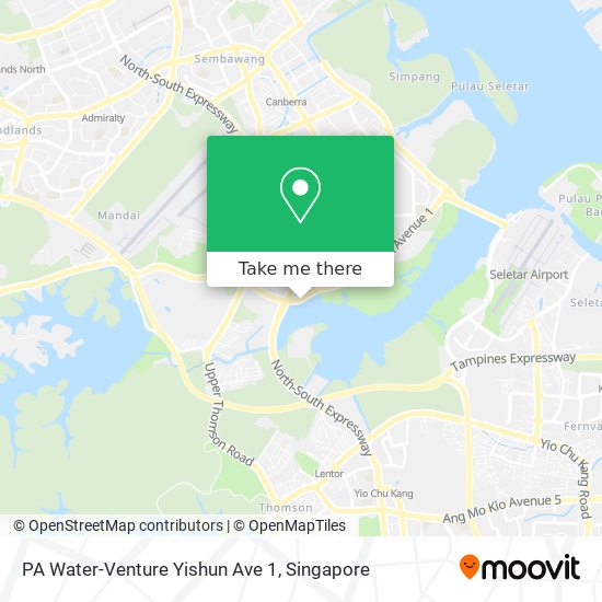 PA Water-Venture Yishun Ave 1 map