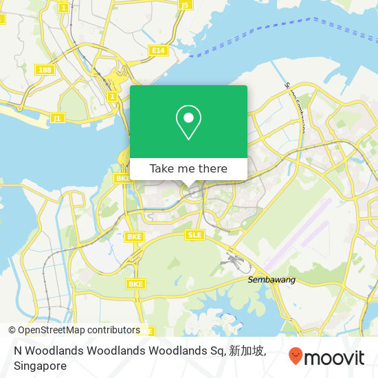 N Woodlands Woodlands Woodlands Sq, 新加坡 map