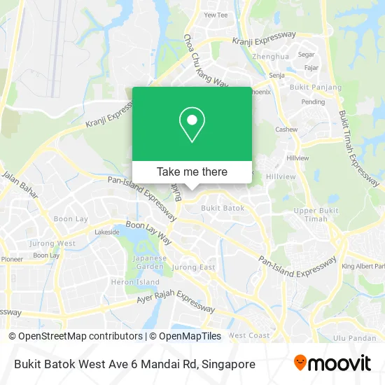 Bukit Batok West Ave 6 Mandai Rd地图