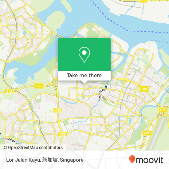 Lor Jalan Kayu, 新加坡地图