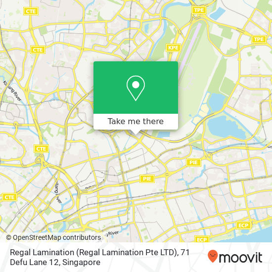 Regal Lamination (Regal Lamination Pte LTD), 71 Defu Lane 12 map