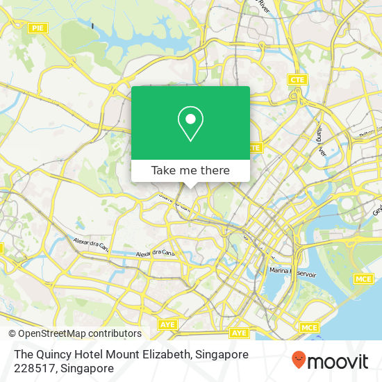 The Quincy Hotel Mount Elizabeth, Singapore 228517地图