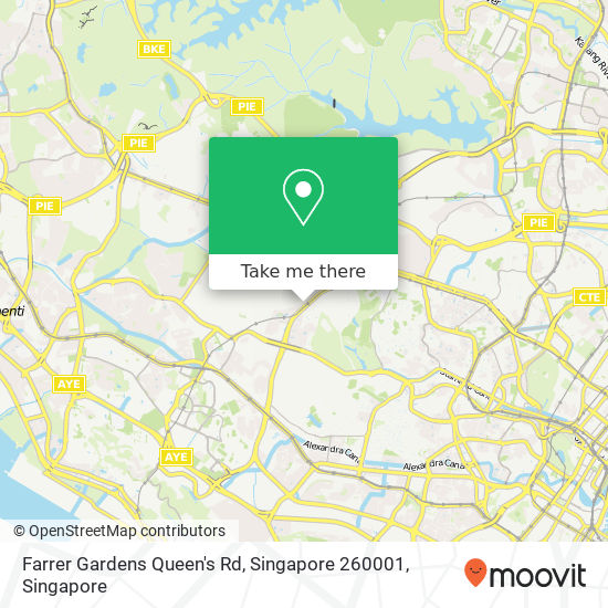 Farrer Gardens Queen's Rd, Singapore 260001地图