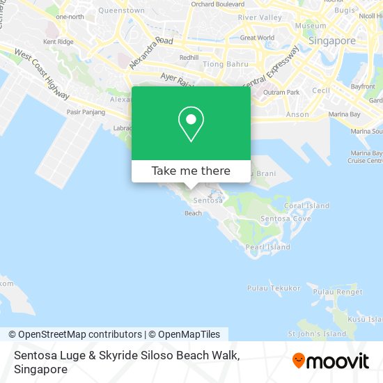 Sentosa Luge & Skyride Siloso Beach Walk map