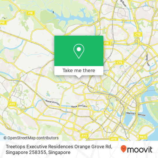 Treetops Executive Residences Orange Grove Rd, Singapore 258355地图