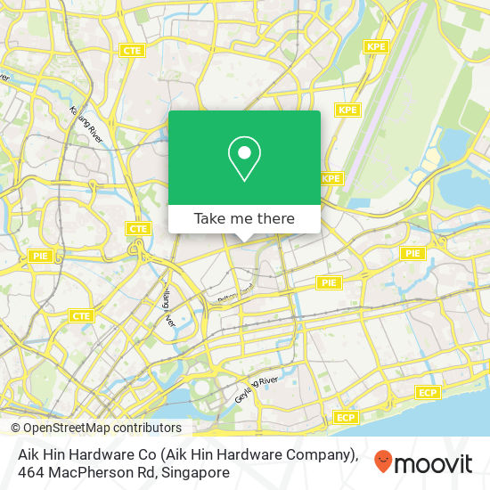 Aik Hin Hardware Co (Aik Hin Hardware Company), 464 MacPherson Rd map