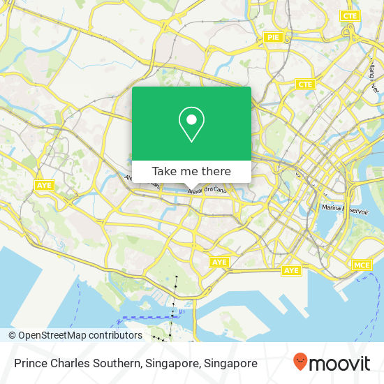 Prince Charles Southern, Singapore map