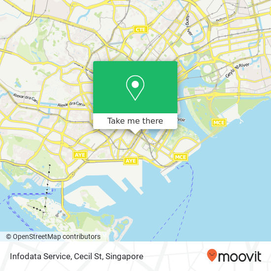 Infodata Service, Cecil St map