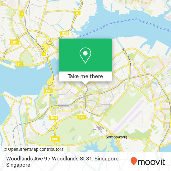 Woodlands Ave 9 / Woodlands St 81, Singapore map