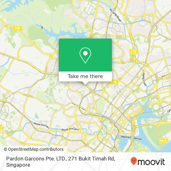 Pardon Garcons Pte. LTD., 271 Bukit Timah Rd地图