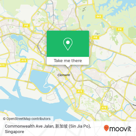 Commonwealth Ave Jalan, 新加坡 (Sin Jia Po) map