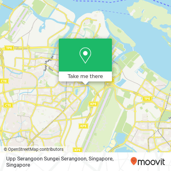 Upp Serangoon Sungei Serangoon, Singapore map