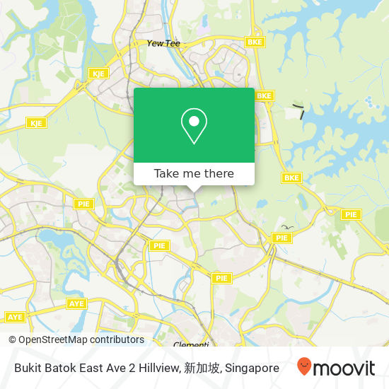 Bukit Batok East Ave 2 Hillview, 新加坡 map