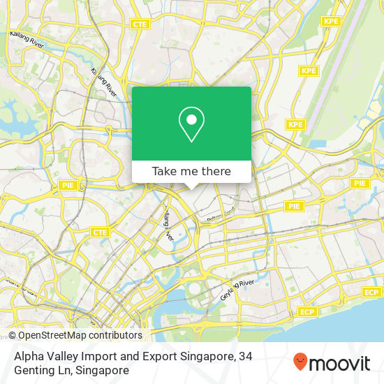 Alpha Valley Import and Export Singapore, 34 Genting Ln地图