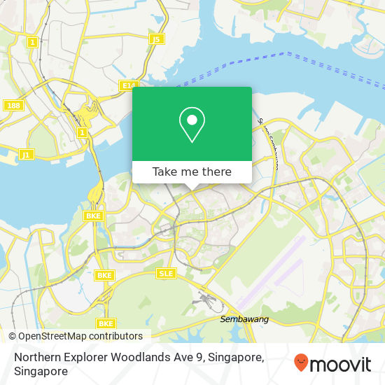 Northern Explorer Woodlands Ave 9, Singapore map