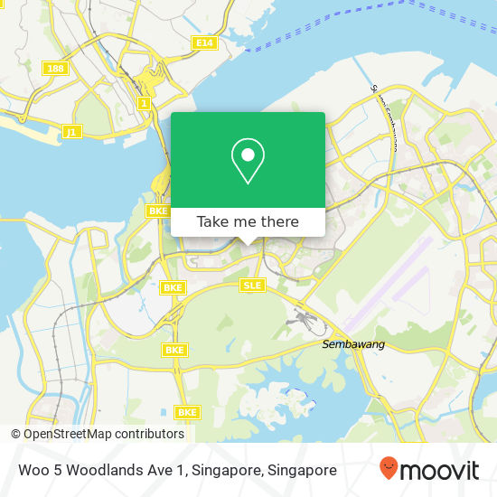 Woo 5 Woodlands Ave 1, Singapore map