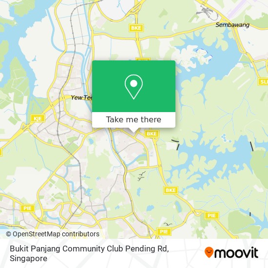 Bukit Panjang Community Club Pending Rd map