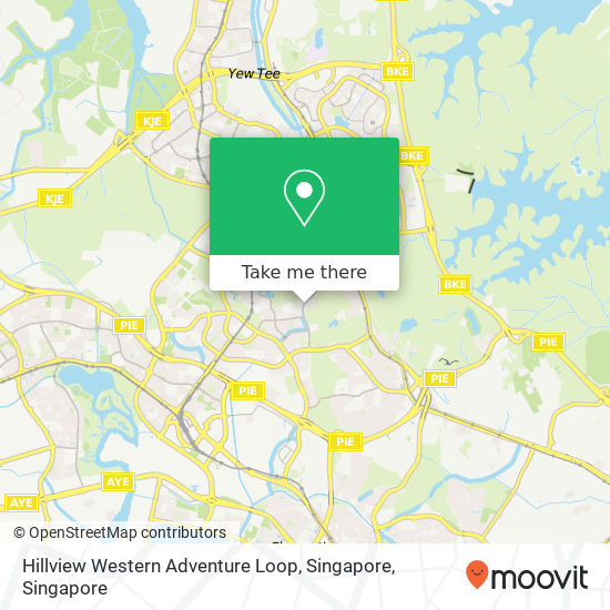 Hillview Western Adventure Loop, Singapore map