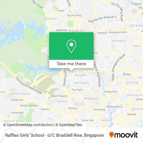 Raffles Girls' School - U / C Braddell Rise地图
