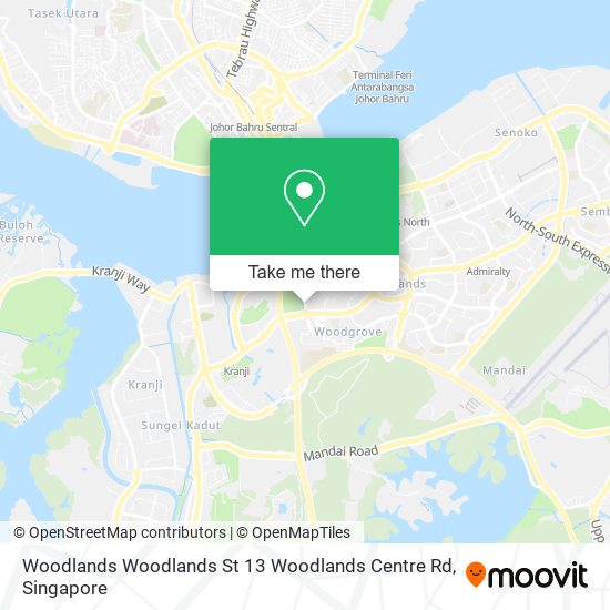 Woodlands Woodlands St 13 Woodlands Centre Rd map