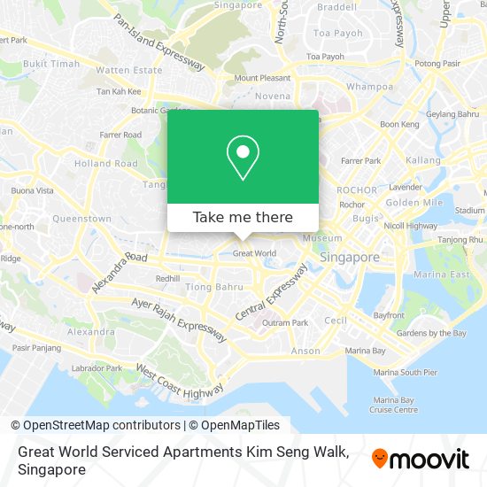 Great World Serviced Apartments Kim Seng Walk map