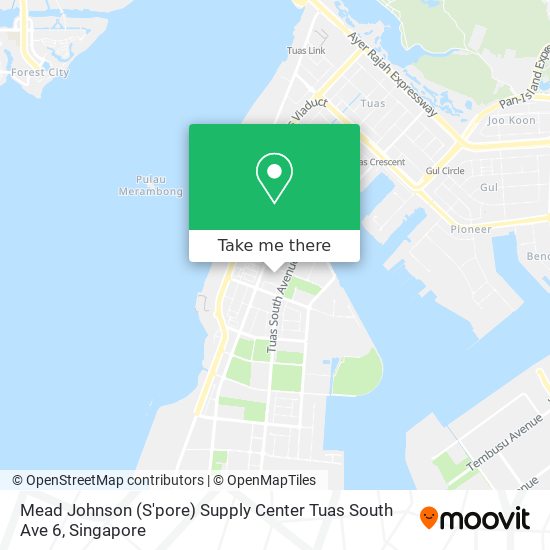 Mead Johnson (S'pore) Supply Center Tuas South Ave 6 map